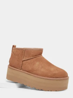 Boots Classic Ultra Mini Platform en cuir UGG