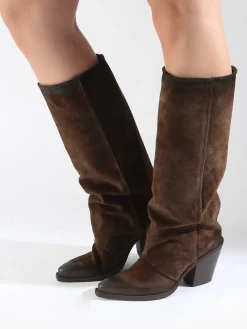 Bottes à talon Stivali Tubo en cuir METISSE