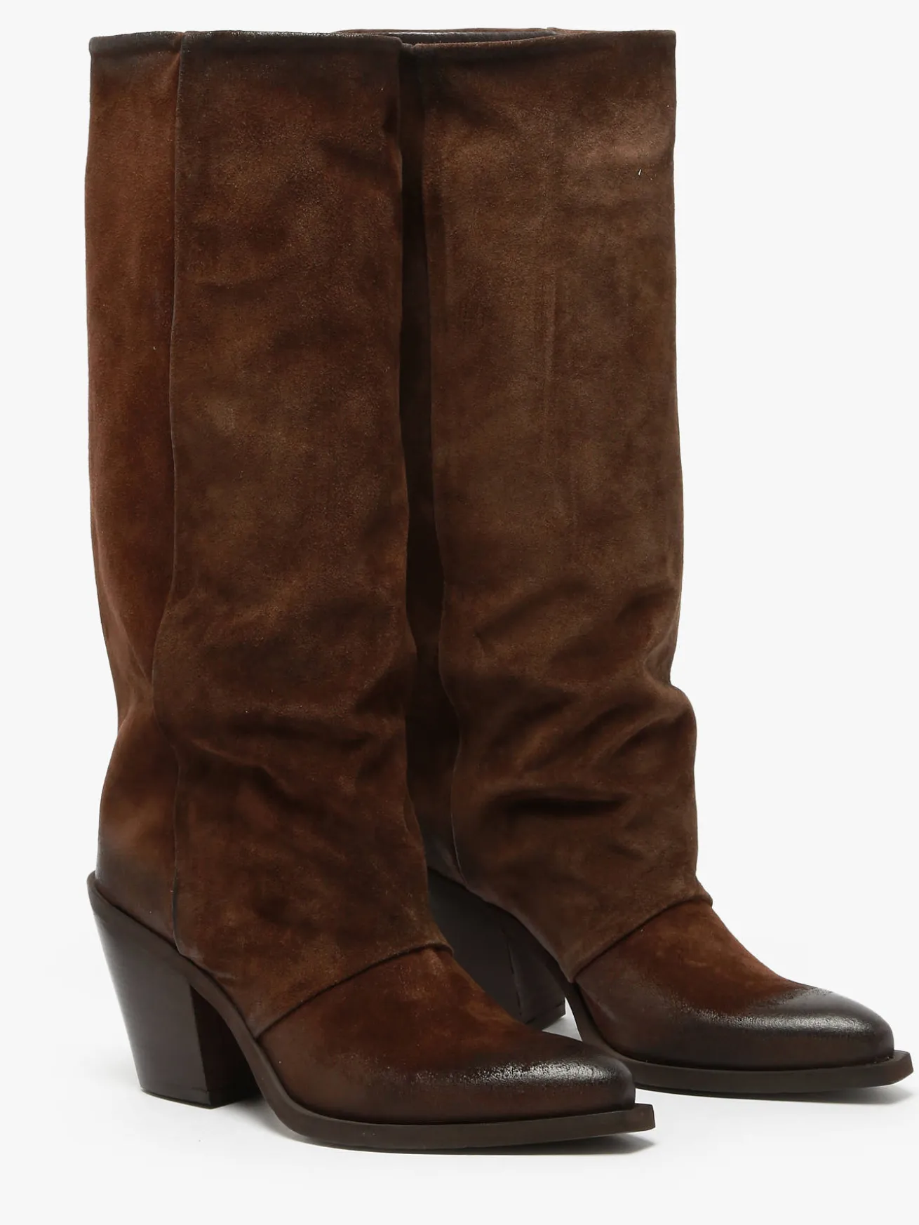 Bottes à talon Stivali Tubo en cuir METISSE