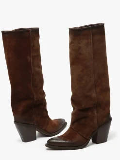 Bottes à talon Stivali Tubo en cuir METISSE
