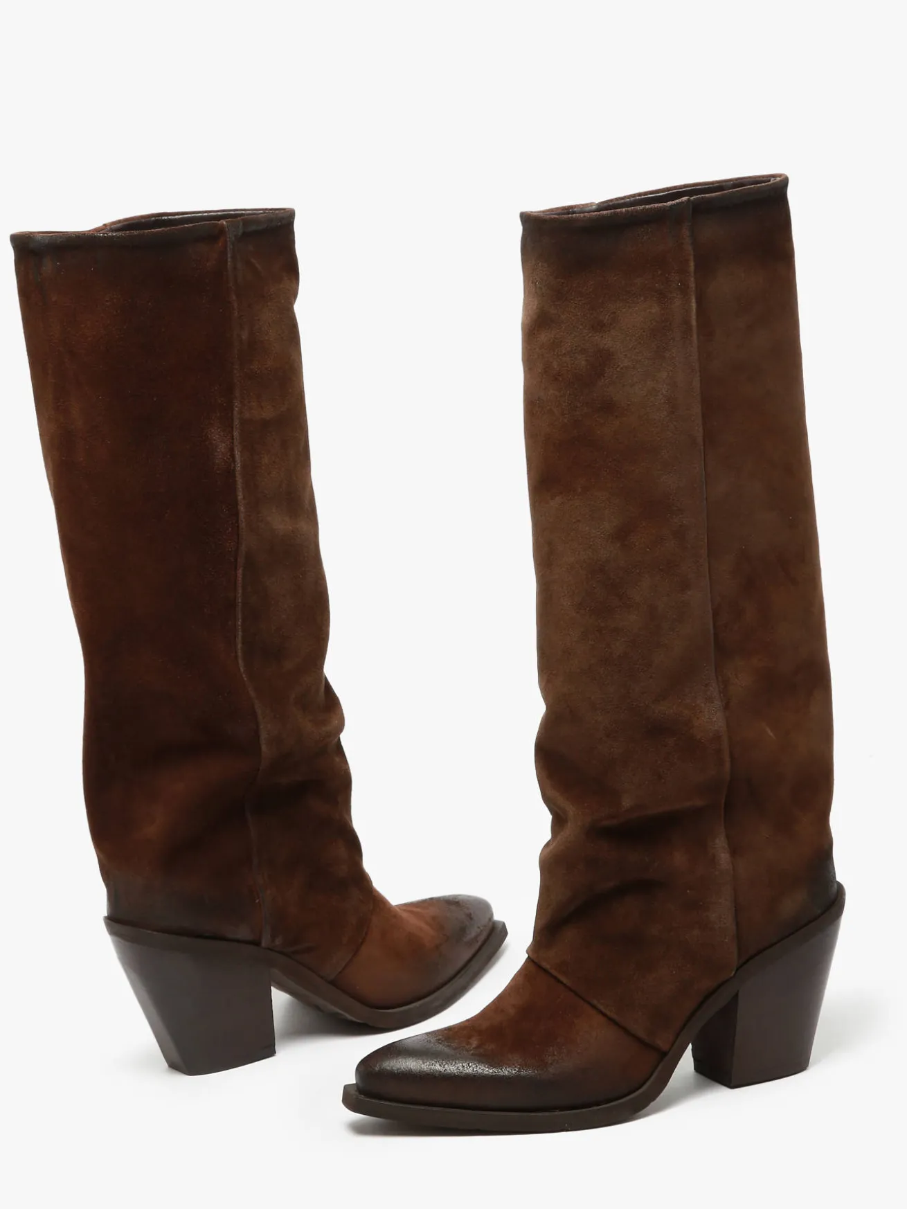 Bottes à talon Stivali Tubo en cuir METISSE