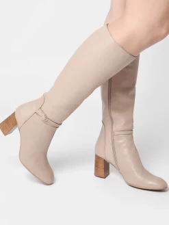Bottes à talon Tania en cuir BRENDA ZARO