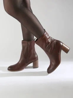 Bottines à talon en cuir GABOR
