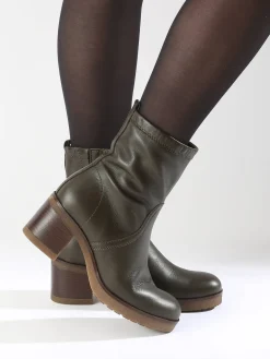 Bottines à talon en cuir GABOR