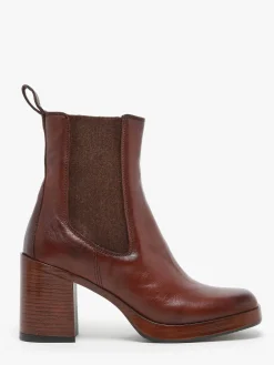 Bottines à talon en cuir MJUS