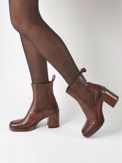 Bottines à talon en cuir MJUS