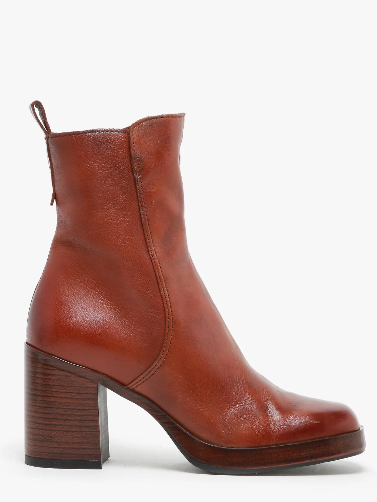 Bottines à talon en cuir MJUS