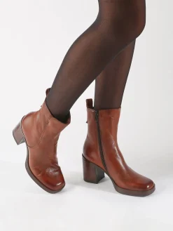 Bottines à talon en cuir MJUS