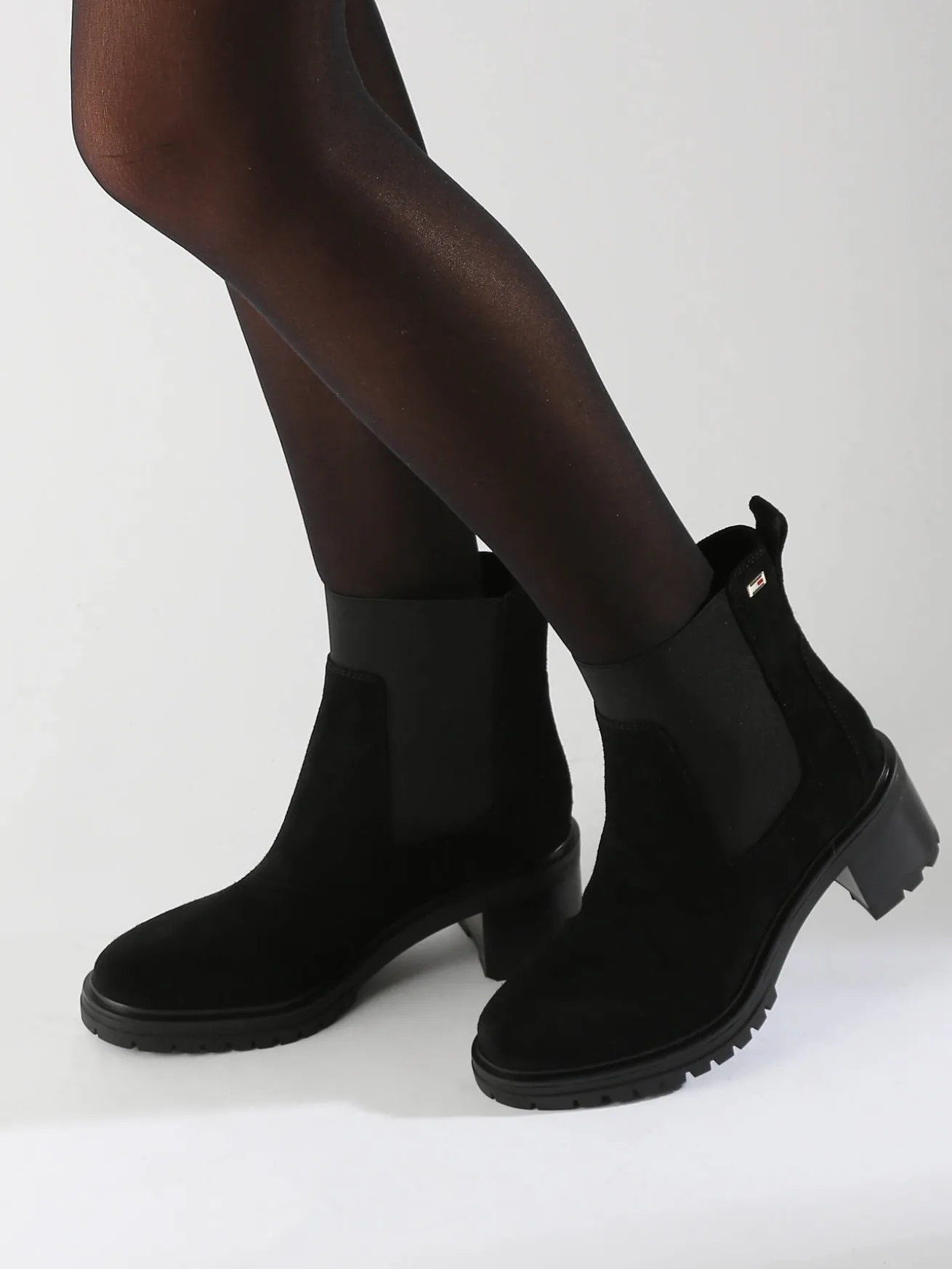 Bottines à talon en cuir TOMMY HILFIGER