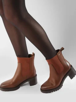 Bottines à talon en cuir TOMMY HILFIGER