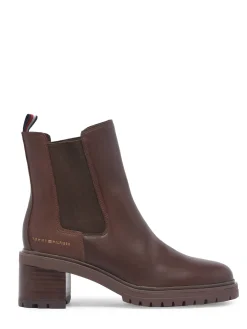 Bottines à talon en cuir TOMMY HILFIGER