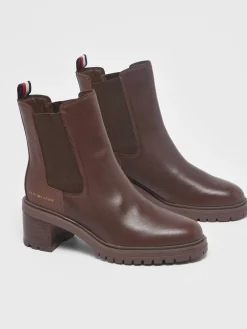 Bottines à talon en cuir TOMMY HILFIGER