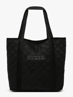 Cabas en velours matelassé avec strass SONIA RYKIEL