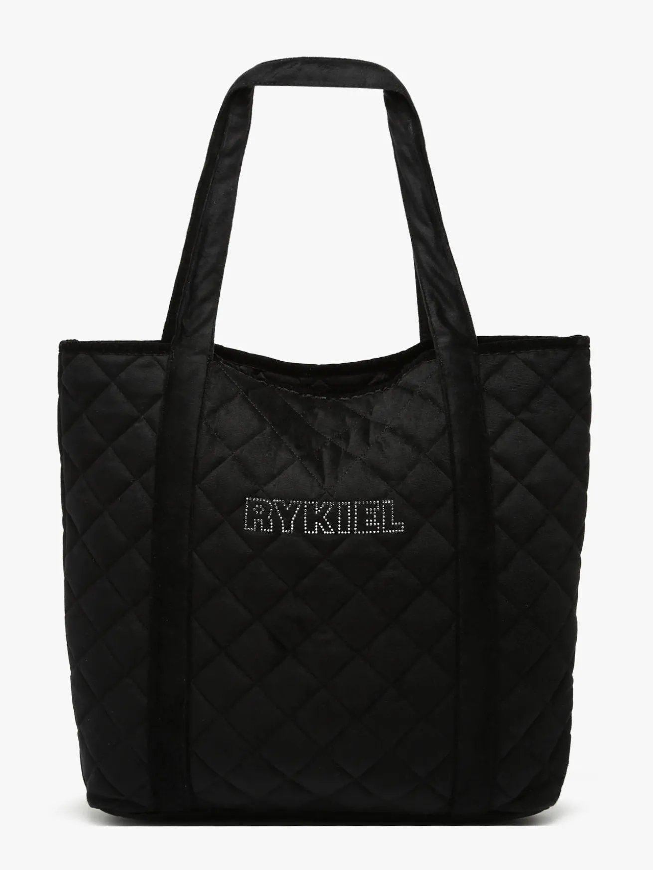 Cabas en velours matelassé avec strass SONIA RYKIEL