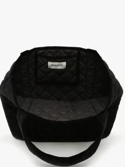 Cabas en velours matelassé avec strass SONIA RYKIEL