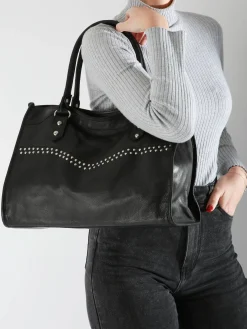 Cabas Glam cuir BASILIC PEPPER