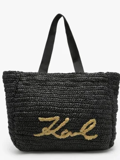 Cabas K signature raphia KARL LAGERFELD