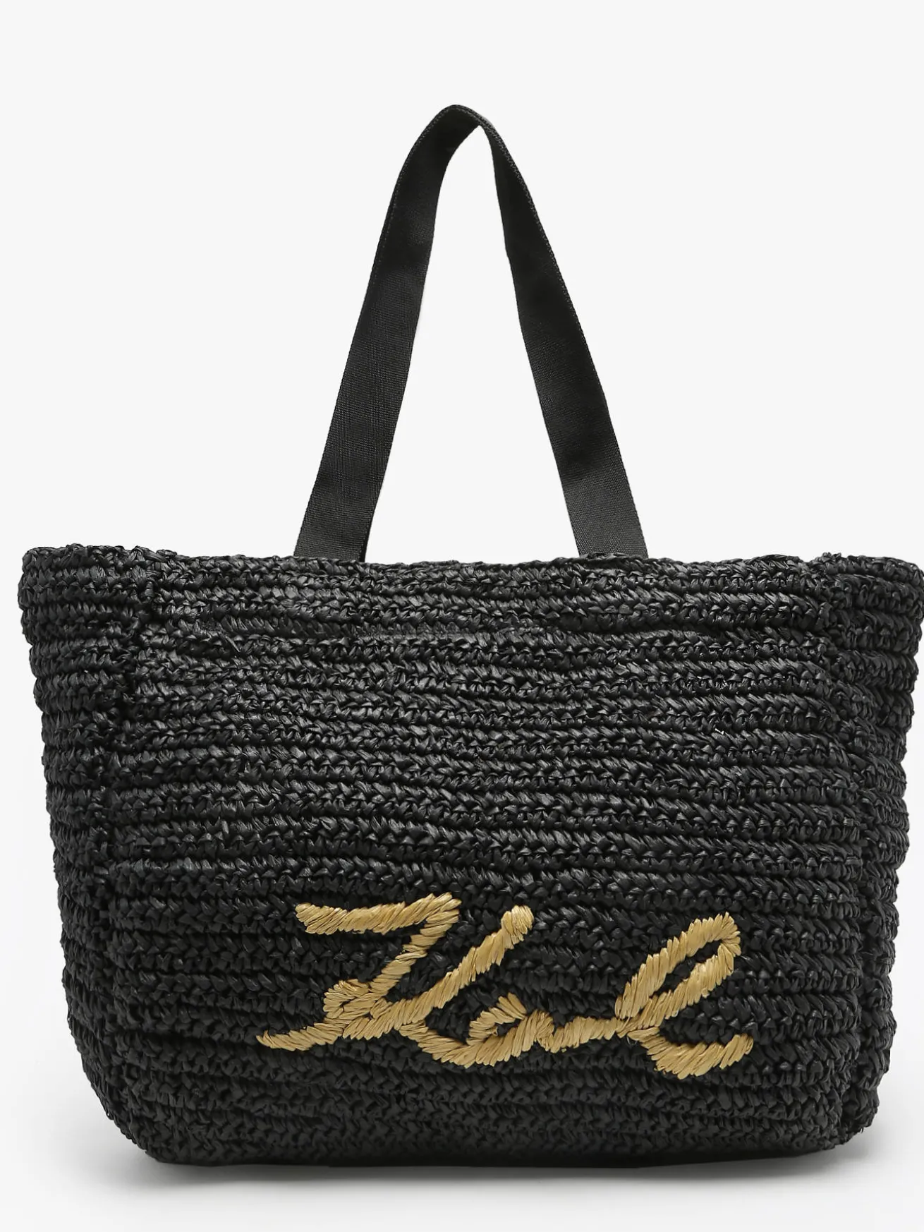 Cabas K signature raphia KARL LAGERFELD