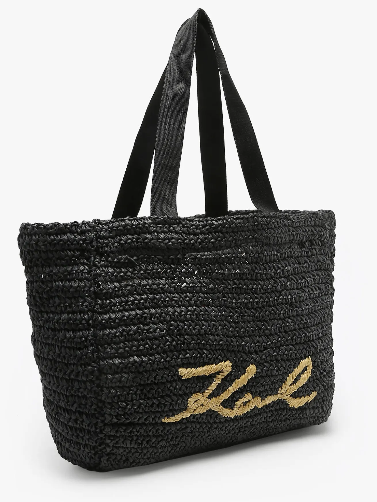Cabas K signature raphia KARL LAGERFELD