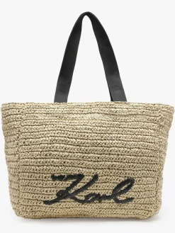 Cabas K signature raphia KARL LAGERFELD