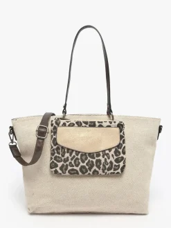 Cabas Mix leopard coton MINIPRIX