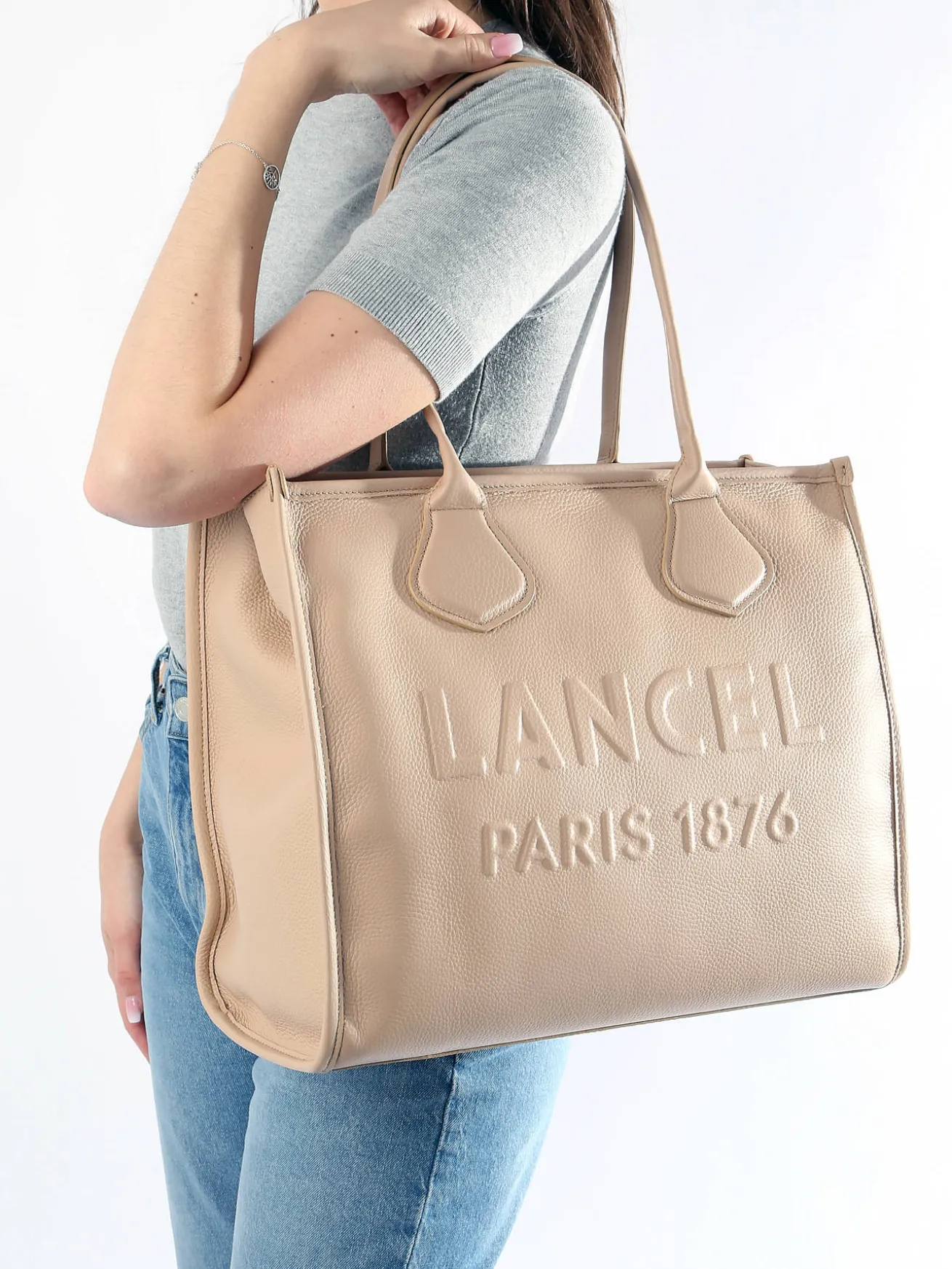 Cabas zippé L Jour cuir LANCEL