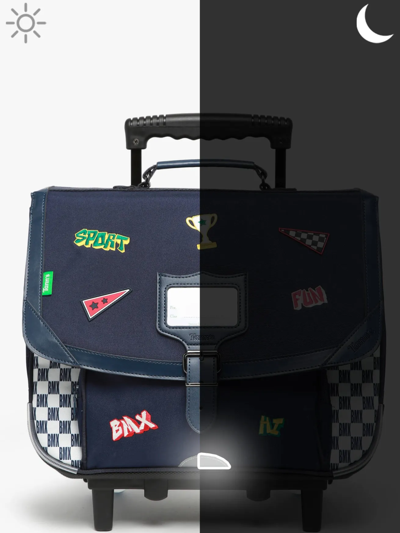 Cartable à roulettes 2 compartiments TANN'S