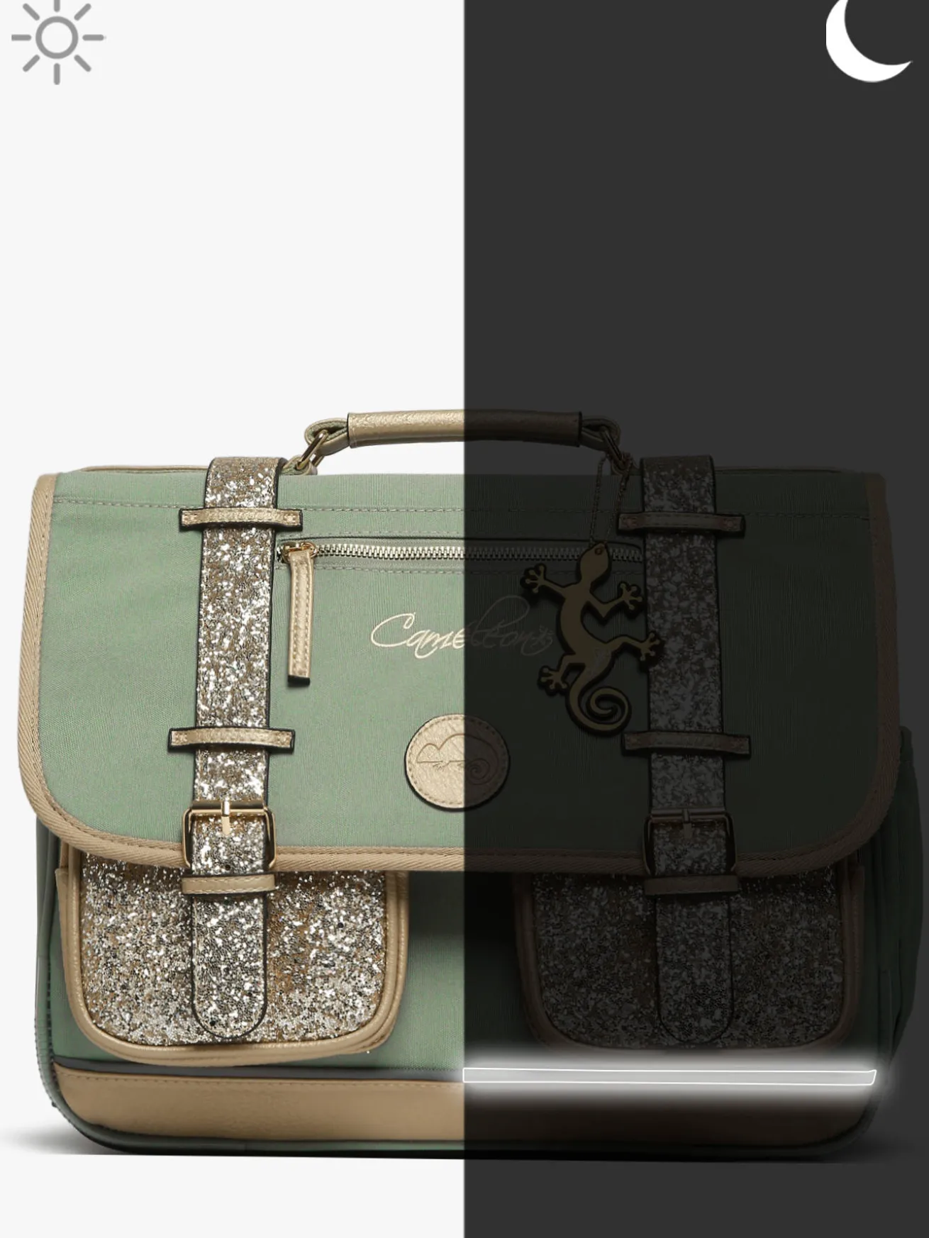 Cartable enfant 3 compartiments CAMELEON