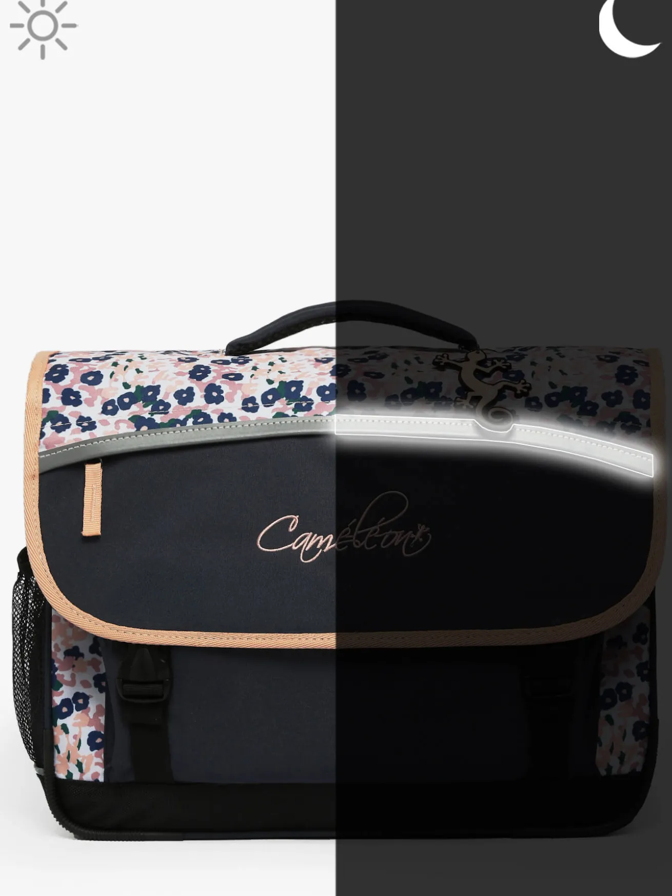 Cartable enfant 3 compartiments CAMELEON
