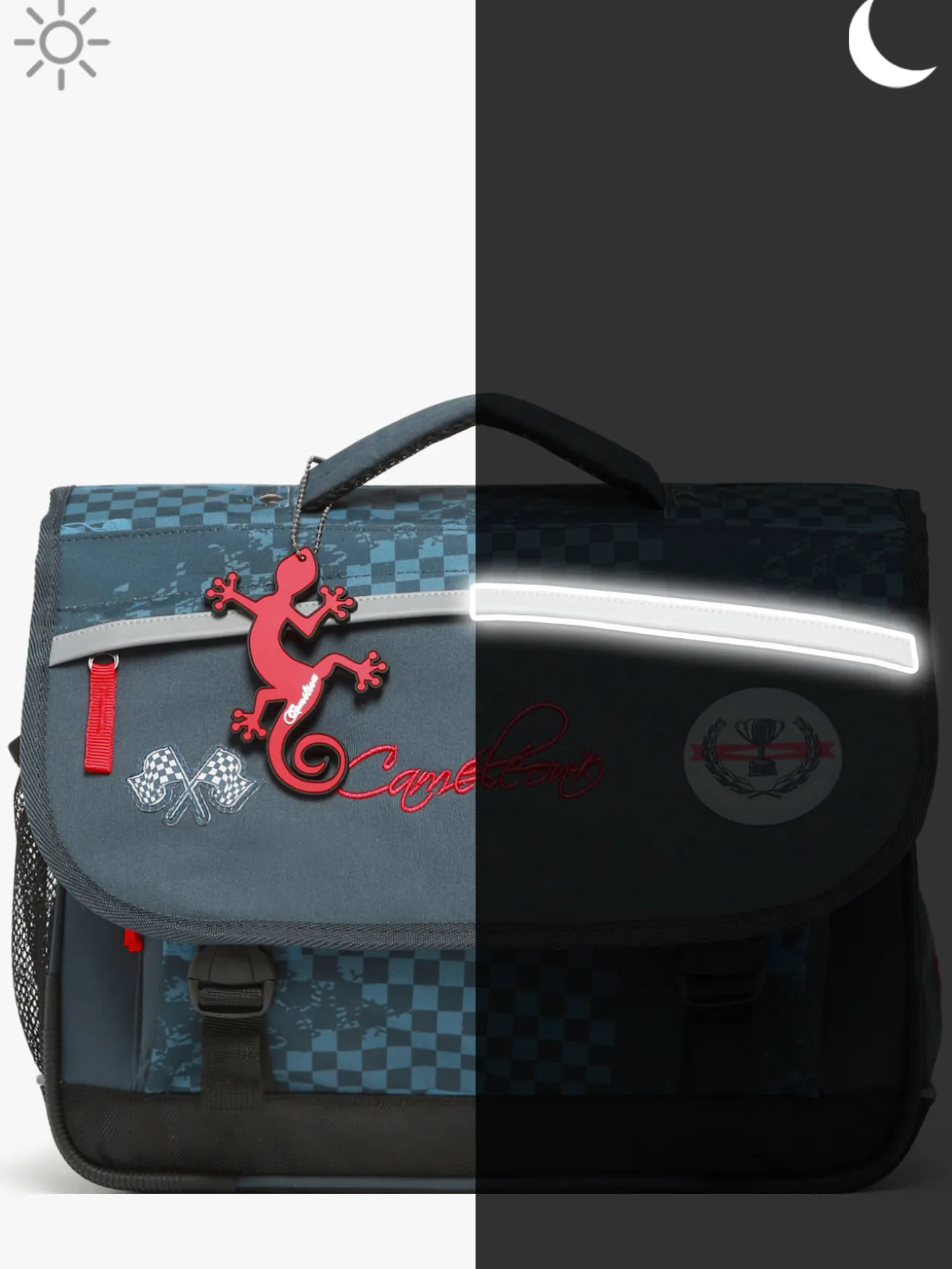 Cartable enfant 3 compartiments CAMELEON