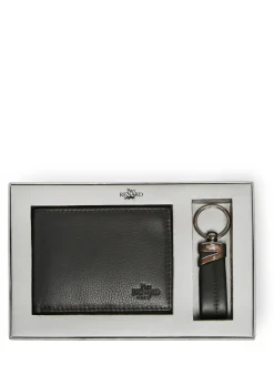 Coffret cadeaux portefeuille et porte-clefs cuir YVES RENARD