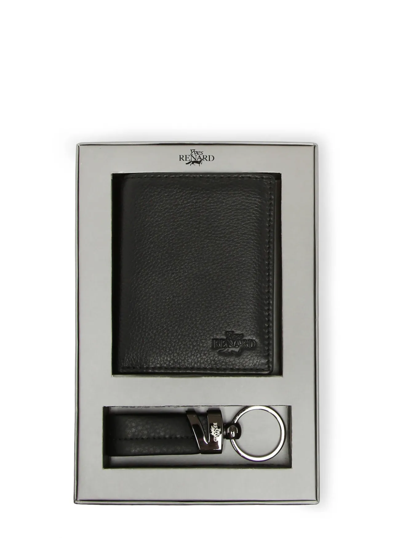 Coffret cadeaux portefeuille et porte-clefs cuir YVES RENARD