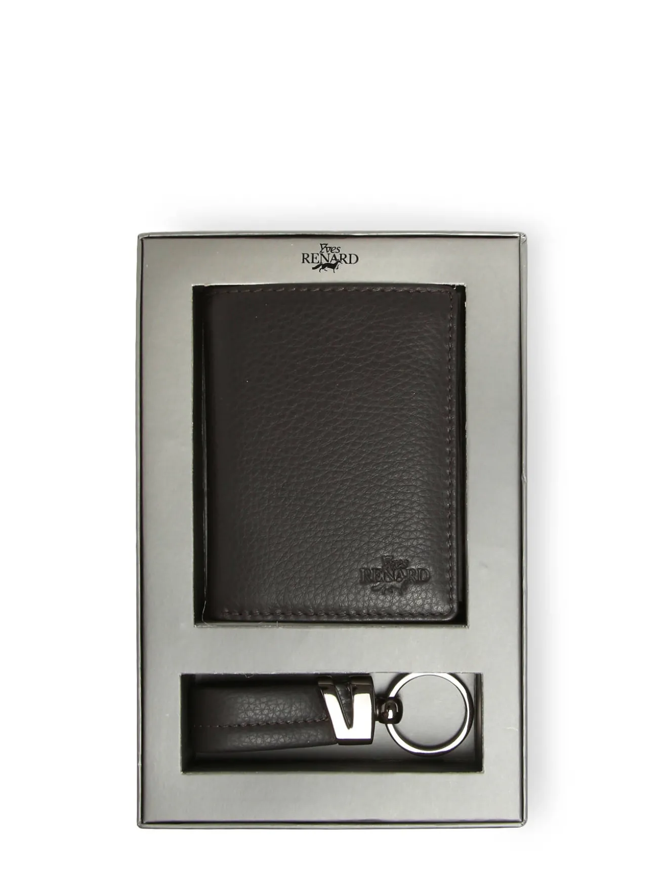 Coffret cadeaux portefeuille et porte-clefs cuir YVES RENARD