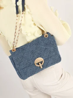 Grand sac bandoulière Moon en lin VANESSA BRUNO