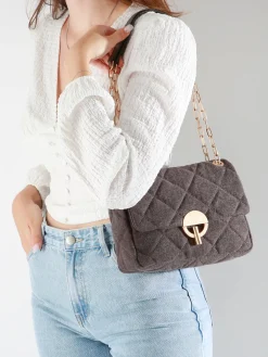 Grand sac bandoulière Moon en lin VANESSA BRUNO