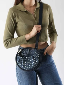 Mini sac Domino en denim et studs SONIA RYKIEL