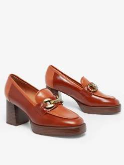 Mocassins à talon Limon en cuir MAM'ZELLE