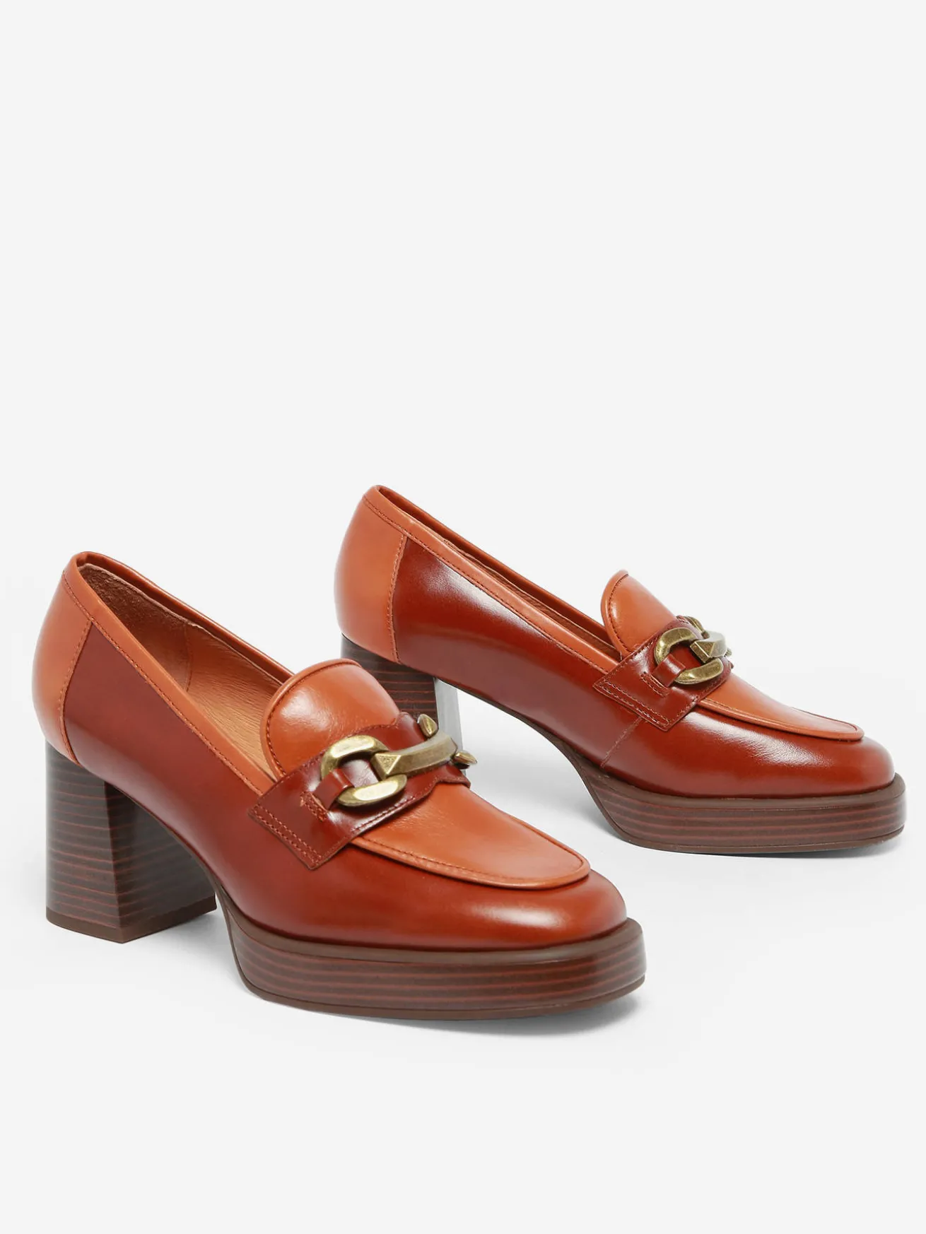 Mocassins à talon Limon en cuir MAM'ZELLE