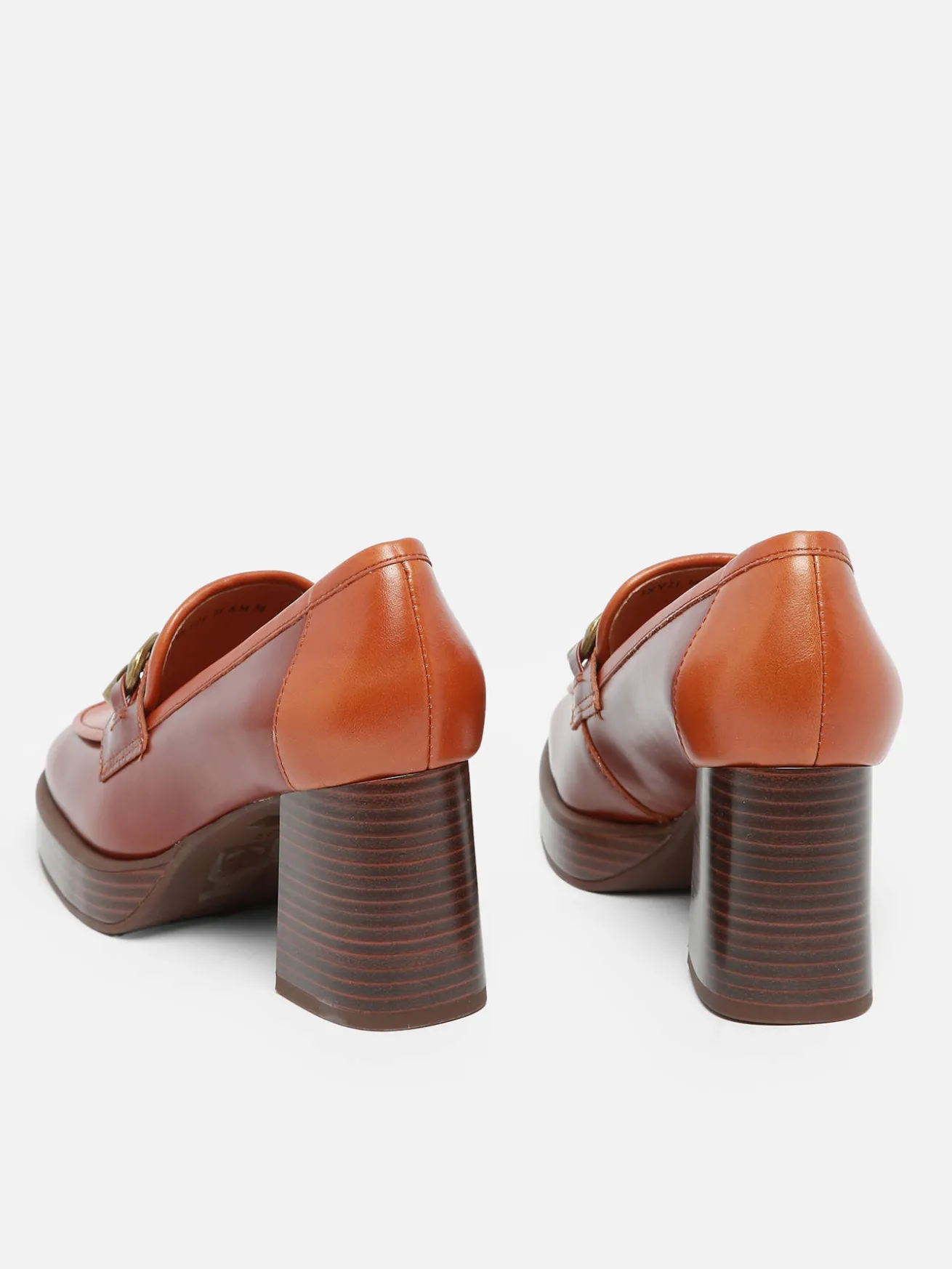Mocassins à talon Limon en cuir MAM'ZELLE