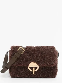 Moyen sac bandoulière Moon cuir et shearling VANESSA BRUNO