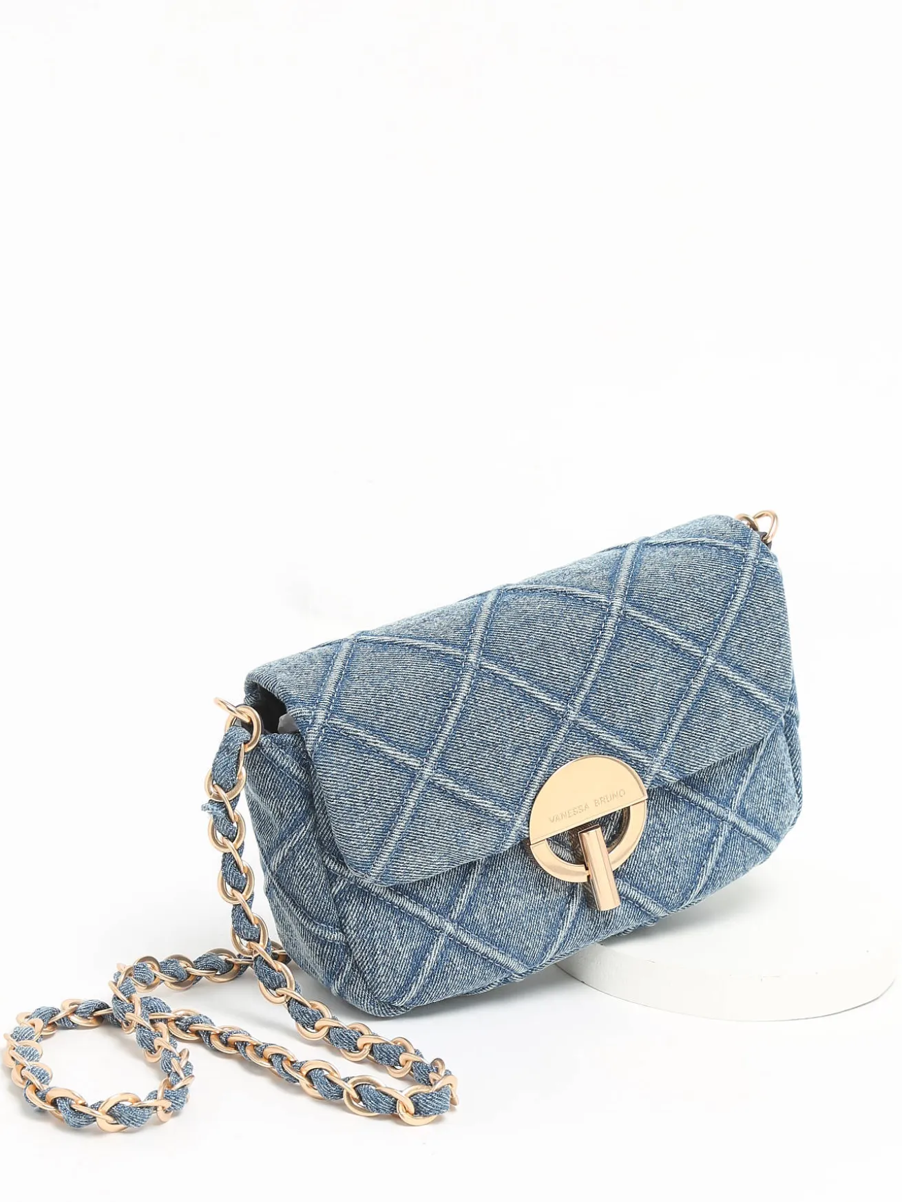 Moyen sac bandoulière Moon denim VANESSA BRUNO
