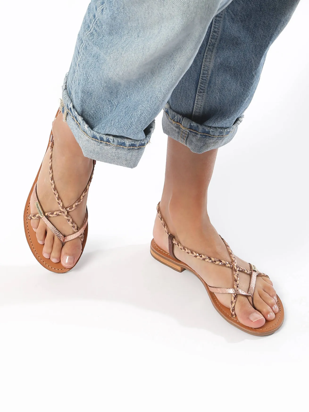 Nu-pieds en cuir LES TROPEZIENNES