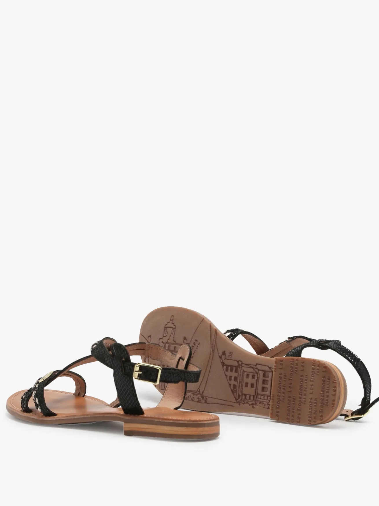 Nu-pieds en cuir LES TROPEZIENNES
