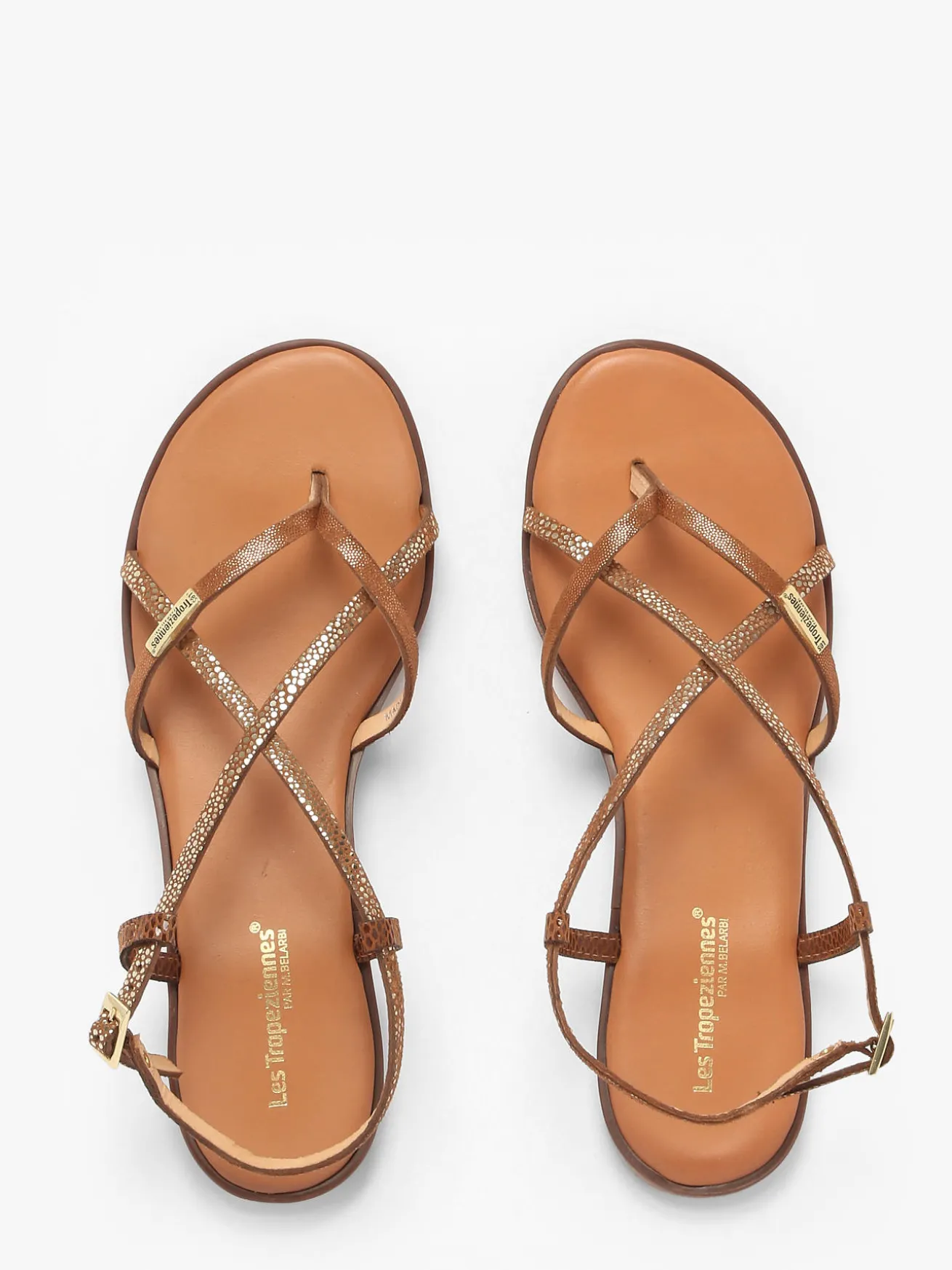 Nu-pieds Monagum en cuir LES TROPEZIENNES