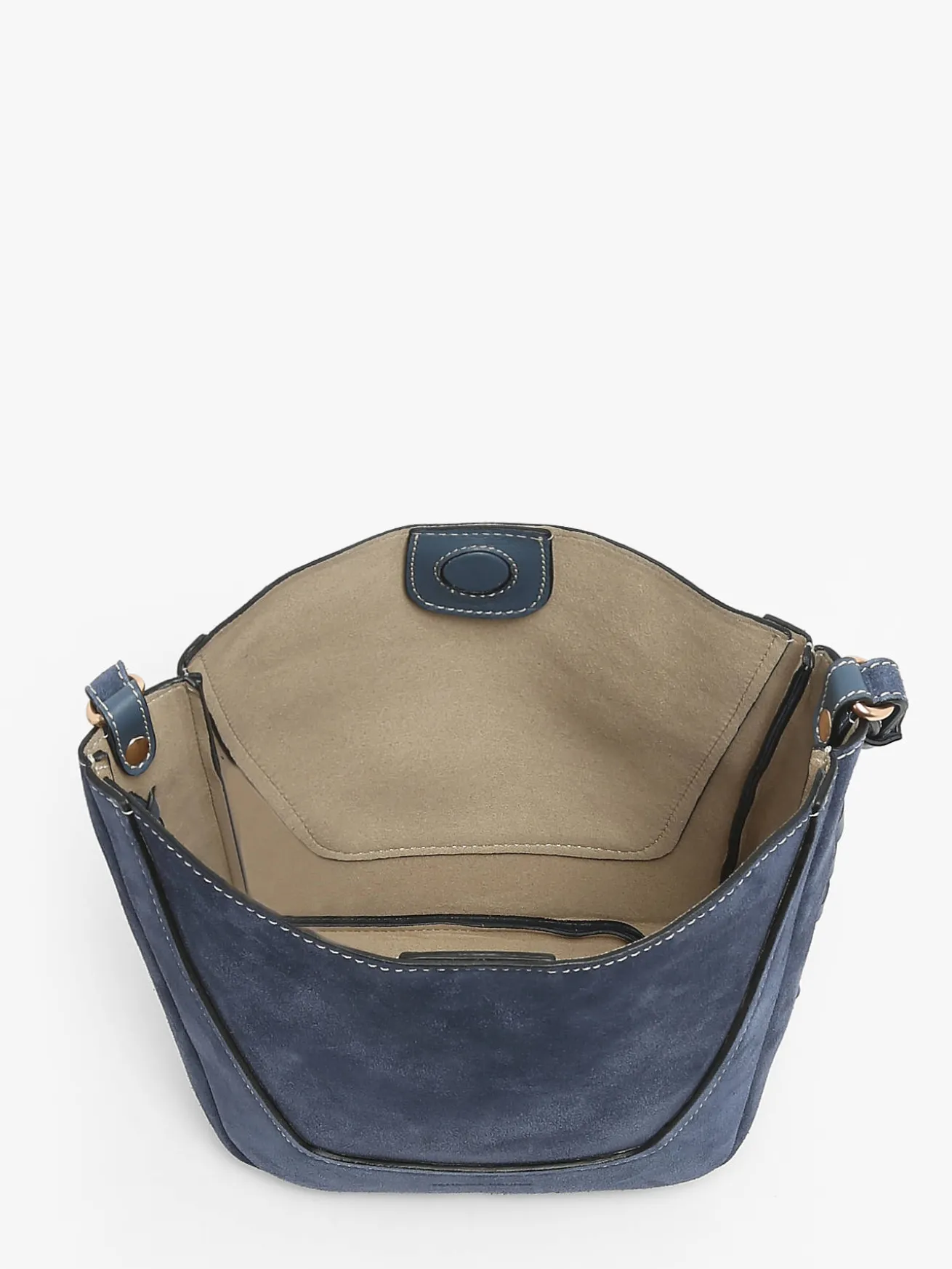 Petit sac seau Lou en cuir et daim VANESSA BRUNO
