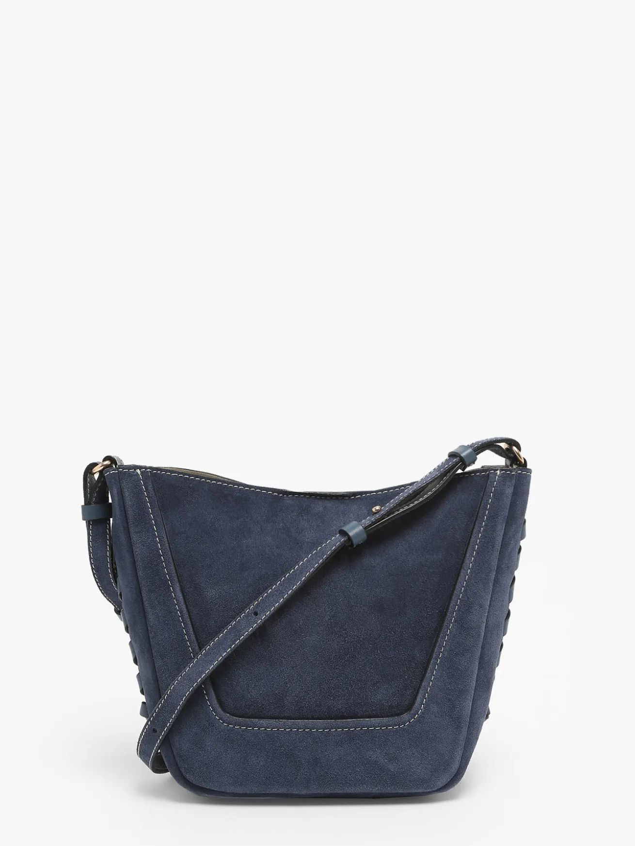 Petit sac seau Lou en cuir et daim VANESSA BRUNO