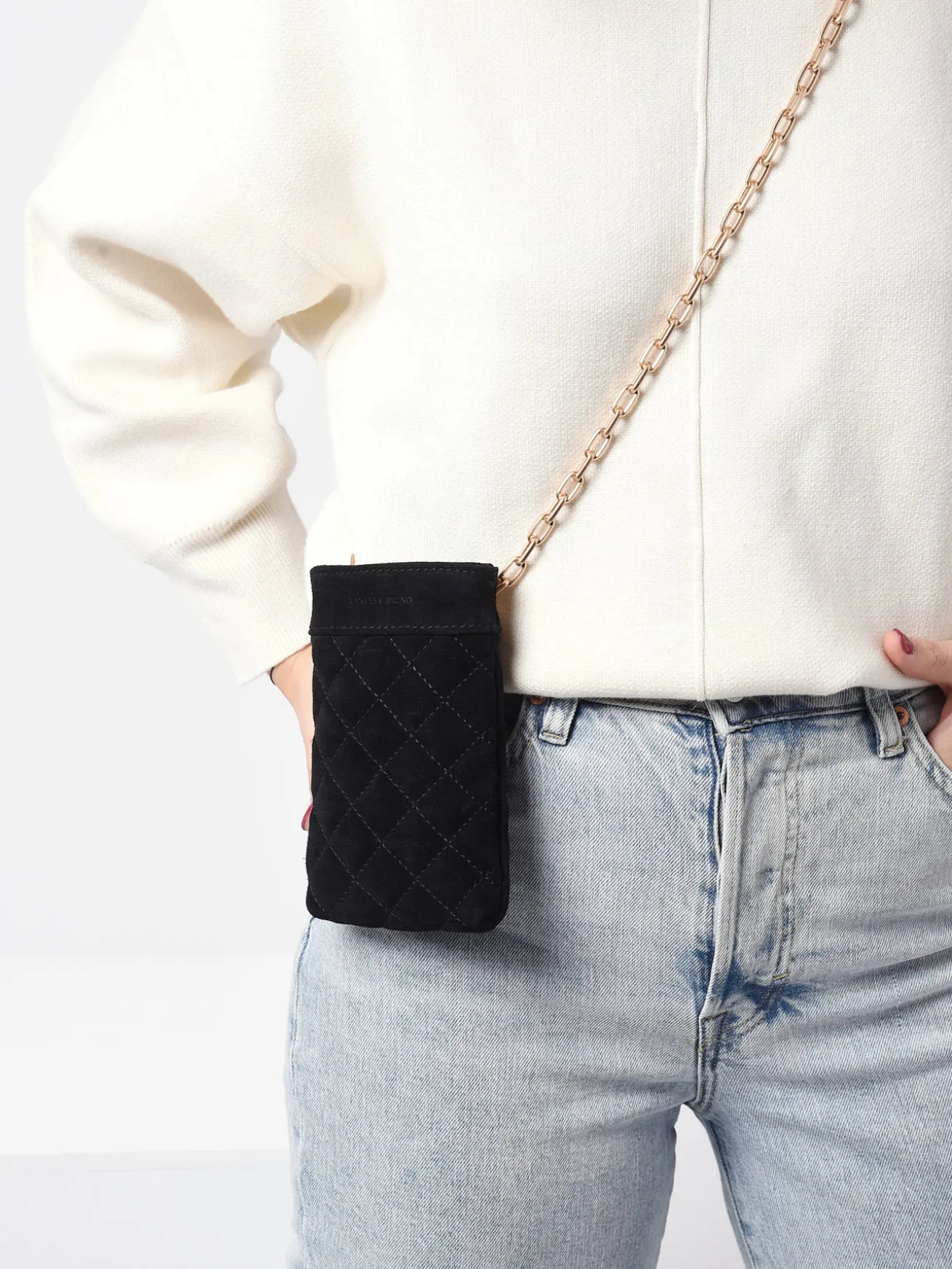 Pochette de téléphone Moon cuir suède VANESSA BRUNO