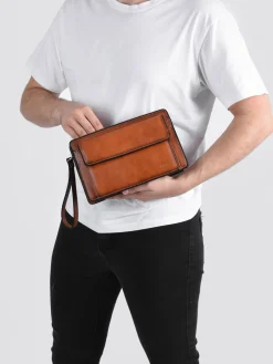 Pochette homme 2 compartiments cuir Crosta ETRIER