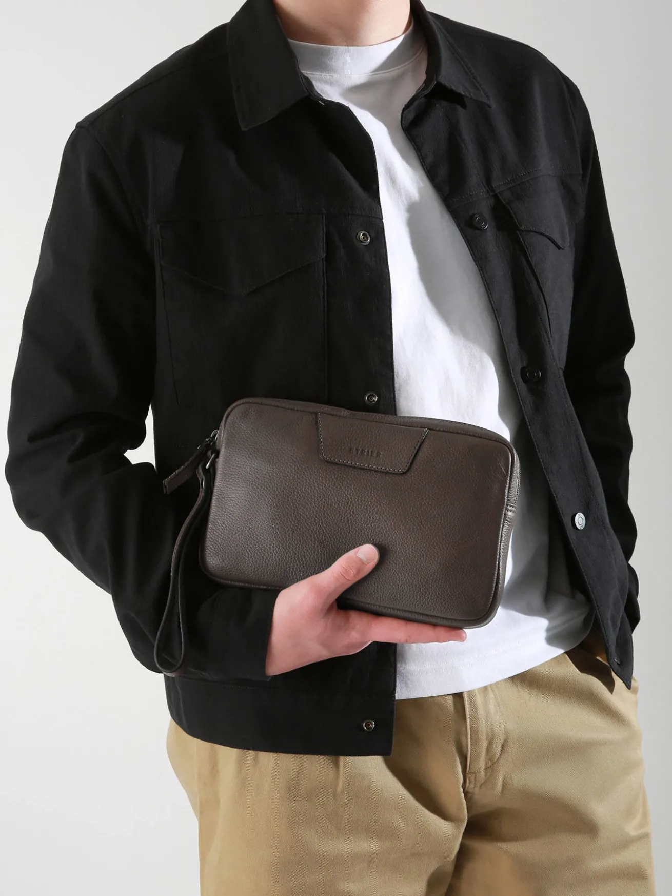 Pochette homme Flandres cuir ETRIER