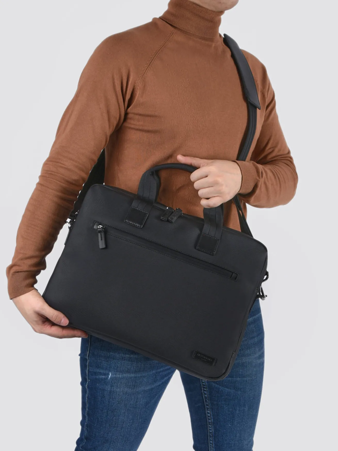 Porte documents (main) 1 compartiment + PC 15" HEXAGONA